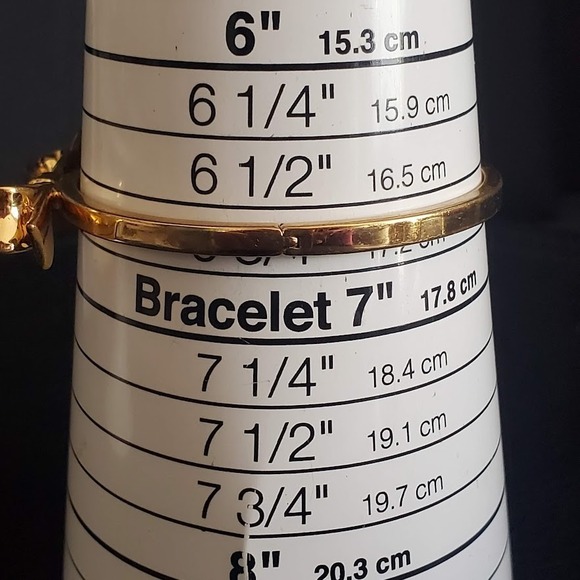 Kate Spade Gold Plated Love Notes Hinged Bangle Bracelet Signed Locking Clasp - Picture 9 of 9
